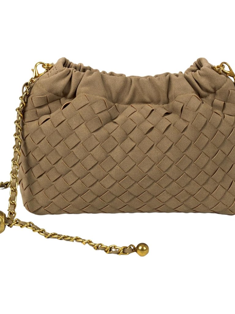 Woven Women's Crossbody Bag & Evening Purse, Trendy Dumpling Clutch & Hobo Cloud